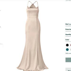 Amsale - Everly Champagne Bridesmaid Dress